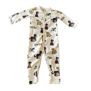 Monica + Andy Organic Baby Romper Dog Walker Size 3-6M